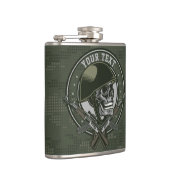 Flasques Soldat de Camo militaire personnalisé : crâne et a (Droite)