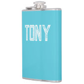 Flasques Soleil brillant ciel bleu Nom personnalisé Monogra (Gauche)