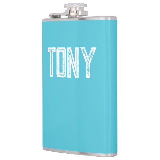 Flasques Soleil brillant ciel bleu Nom personnalisé Monogra (Gauche)