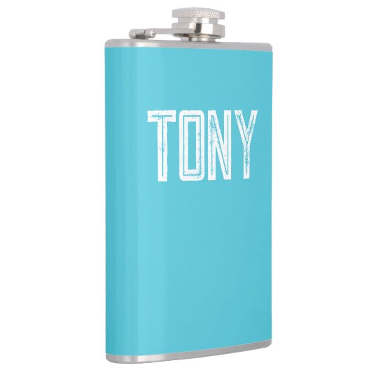 Flasques Soleil brillant ciel bleu Nom personnalisé Monogra (Droite)