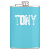 Flasques Soleil brillant ciel bleu Nom personnalisé Monogra (Devant)