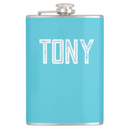 Flasques Soleil brillant ciel bleu Nom personnalisé Monogra (Devant)