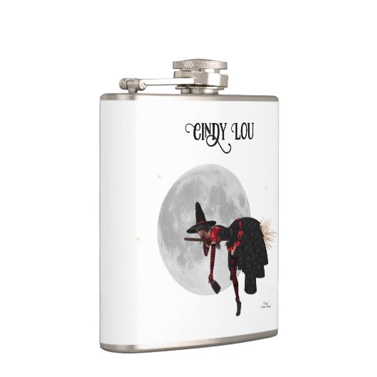 Flasques Sorcière Tipsy Sur Flying Broom Drink Flask (Droite)