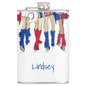 Flasques Southern Texas Ladies Fashion Boot de garçon en bl (Devant)