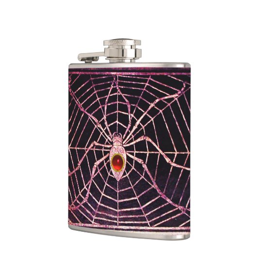 Flasques SPIDER ET WEB Rouge Ruby Noir (Gauche)