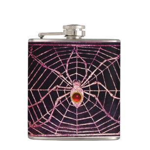 Flasques SPIDER ET WEB Rouge Ruby Noir