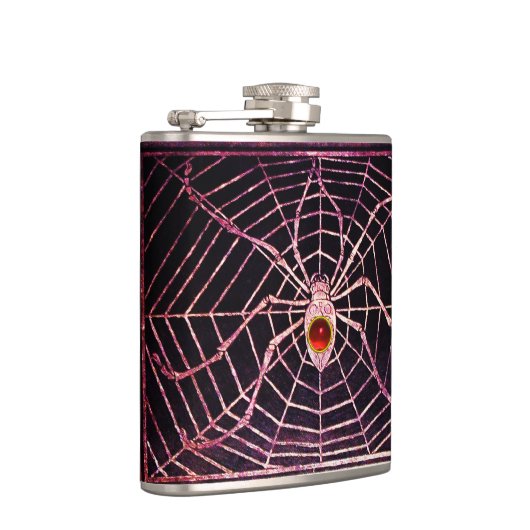 Flasques SPIDER ET WEB Rouge Ruby Noir (Droite)