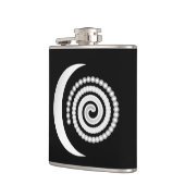 Flasques Spirale de lune d'argent sur noir (Gauche)