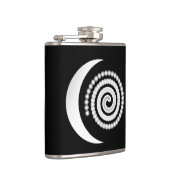 Flasques Spirale de lune d'argent sur noir (Droite)