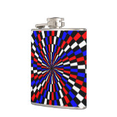 Flasques Spirale rouge blanc de Checker bleu par Kenneth Yo (Gauche)