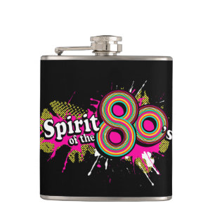 Flasques Spirit of the 80's logo splat hip flask