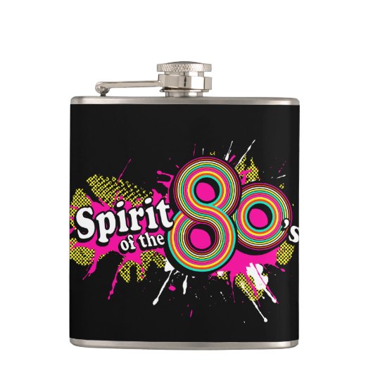 Flasques Spirit of the 80's logo splat hip flask (Devant)