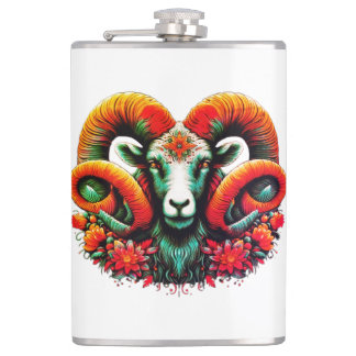 Flasques Spirit Ram - Floral Horns & Earth Wisdom