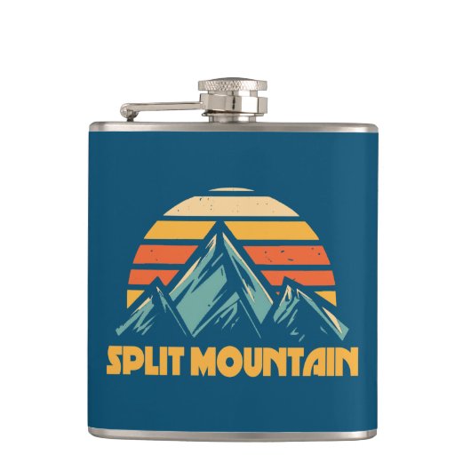 Flasques Split Mountain Californie Turquoise Rétro (Devant)