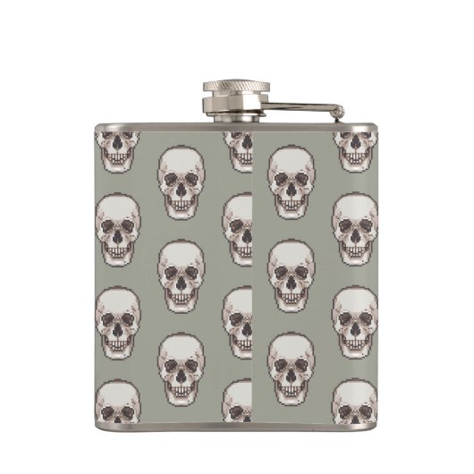 Flasques Spooky Skull Dead Strong Add Your Own Text Pattern (Dos)
