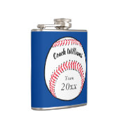 Flasques Sports Baseball Coach Nom de l'équipe Année Bleue (Droite)