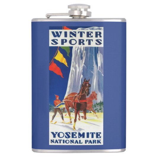 Flasques Sports d'hiver chez Yosemite PosterYosemite, CA (Devant)