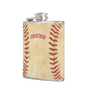 Flasques Sports rouges de baseball personnalisés (Gauche)