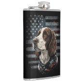 Flasques Springer Spaniel Chien Drapeau Américain (Droite)