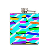 Flasques Spunky Neon Turquise Retro Vibes Amusant Abstrait (Dos)
