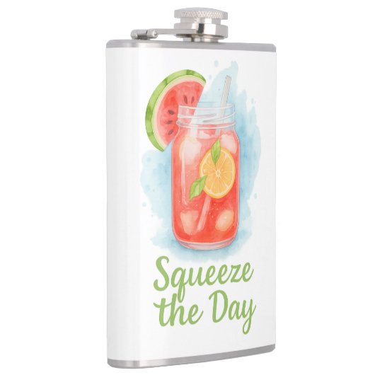 Flasques Squeeze Day - Boisson d'aquarelle d'été (Droite)