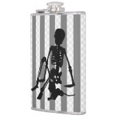 Flasques squelette Boy et son animal de compagnie chat silh (Gauche)