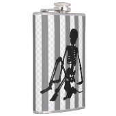 Flasques squelette Boy et son animal de compagnie chat silh (Droite)