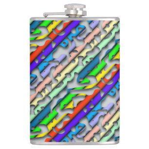 Flasques Squiggly Loops sans coutures motif 07 + votre back