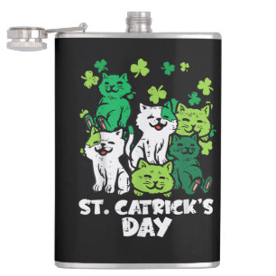 Flasques St Patricks Catricks Day Cats Saint Pattys