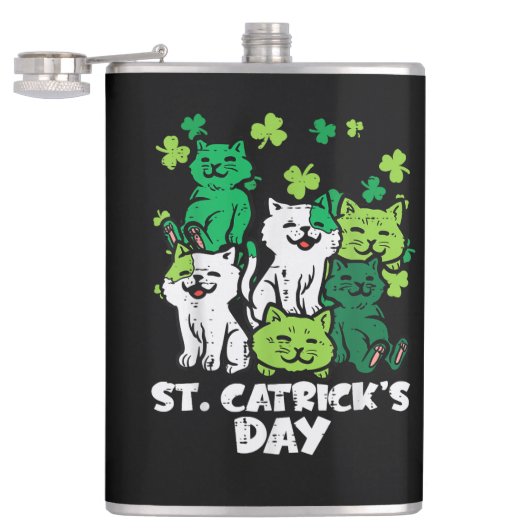 Flasques St Patricks Catricks Day Cats Saint Pattys (Ouvert)