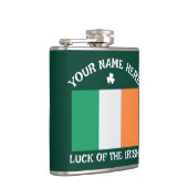 Flasques St Patrick's Day Ireland Flag Custom Name Shamrock (Droite)