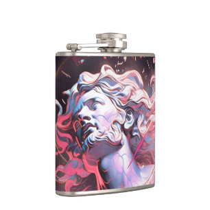 Flasques Statue cool Vaporwave de David en rose