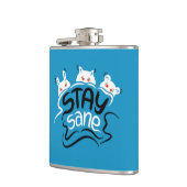 Flasques Stay Sane Funny Madness Typographie (Gauche)