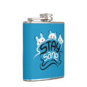 Flasques Stay Sane Funny Madness Typographie (Droite)