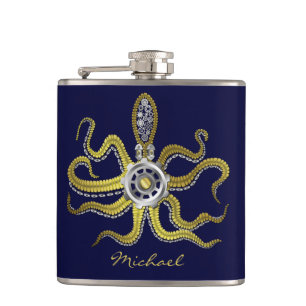 Flasques Steampunk embraye le poulpe Kraken