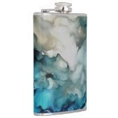 Flasques Storm Clouds and Ocean Currents Abstract Art (Droite)