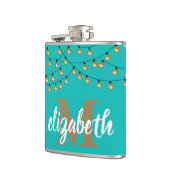 Flasques Strand de lumière Turquoise Personnalisé (Gauche)