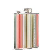 FLASQUES STRIPES DE NOËL VERT ROUGE (Droite)