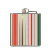 FLASQUES STRIPES DE NOËL VERT ROUGE (Dos)