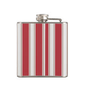 Flasques Stripes de souris classiques rouge, blanc et mocha (Dos)