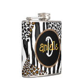 Flasques Stripes Leopard et Zebra Imprimer Personnalisé (Droite)