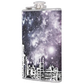 Flasques Style bande dessinée Black & White City Skyline Ga (Gauche)