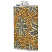 Flasques Style Batik Floral Abstrait africain (Gauche)