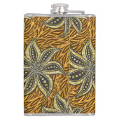 Flasques Style Batik Floral Abstrait africain (Dos)