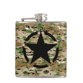 Flasques Style Caméra Vintage Burlap (Devant)