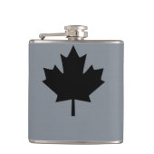 Flasques Style canadien de feuille d'érable noire (Devant)