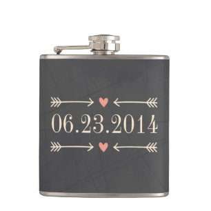 Flasques Style Chalkboard vintage Conception du jour de mar
