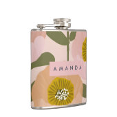 Flasques Style Retro personnalisé et rose floral (Droite)