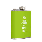 Flasques Style Vert Android Gardez Le Calme Et Votre Texte (Droite)