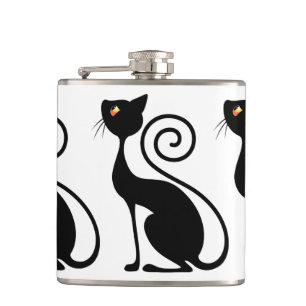 Flasques Style Vintage Chat noir